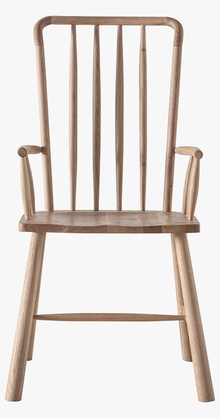 Rebecca Oak Dining Chair with Arms - Set of Two