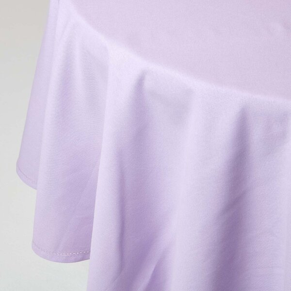 Homescapes Plain Cotton Mauve Tablecloth, 70 Inches Round