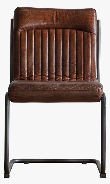 Nancy Vintage Leather Chair in Brown