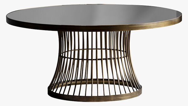 Heron Dark Glass and Bronze Coffee Table