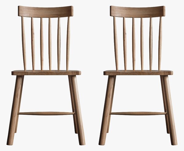 Noranda Oak Dining Chair, Set of Two
