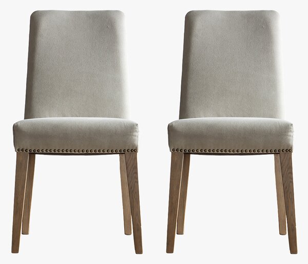 Fergus Dining Chair in Natural Linen, Set of Two