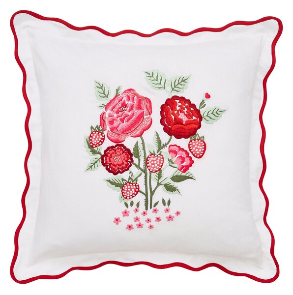 Cath Kidston Strawberry Garden 45cmx45cm Filled Cushion Rose