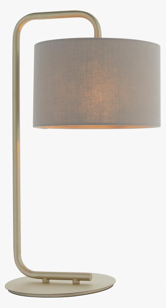 Harlee Champagne Table Lamp with Grey Shade