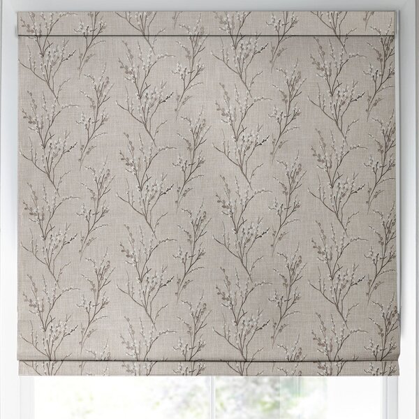 Laura Ashley Pussy Willow Embroidered Made to Measure Roman Blind Steel