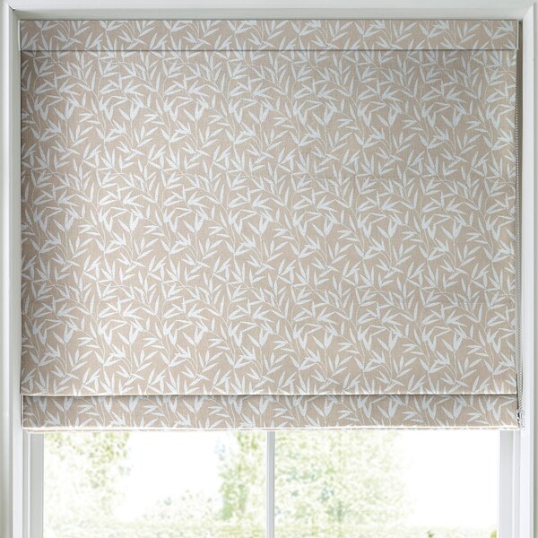 Laura Ashley Willow Leaf Chenille Made To Measure Roman Blind Natural
