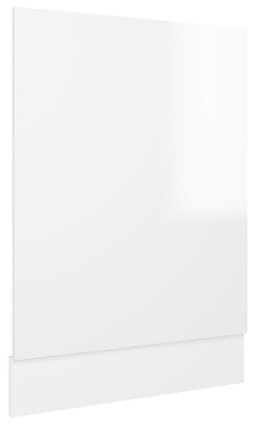 Dishwasher Panel High Gloss White 45x3x67 cm Engineered Wood