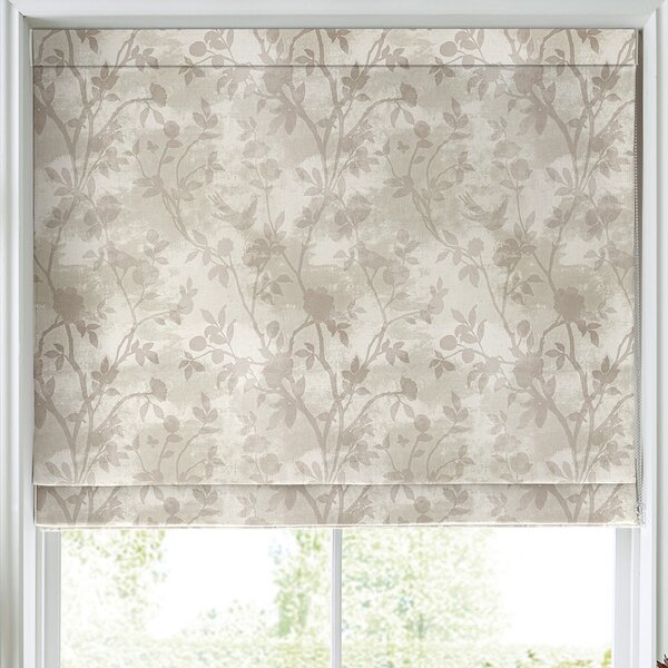 Laura Ashley Eglantine Silhoutte Woven Made to Measure Roman Blind White Sands