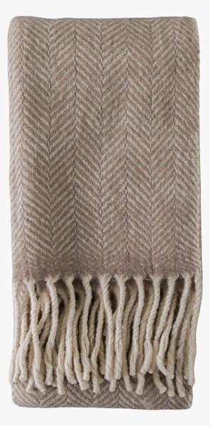 Toasty Wool Throw in Taupe