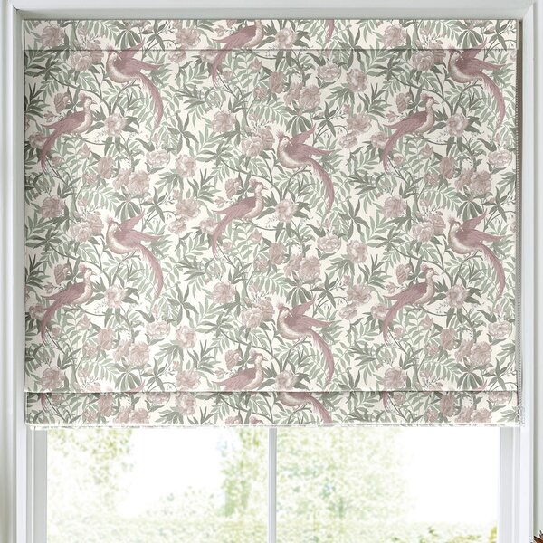 Laura Ashley Osterley Birds Made To Measure Roman Blind Mulberry