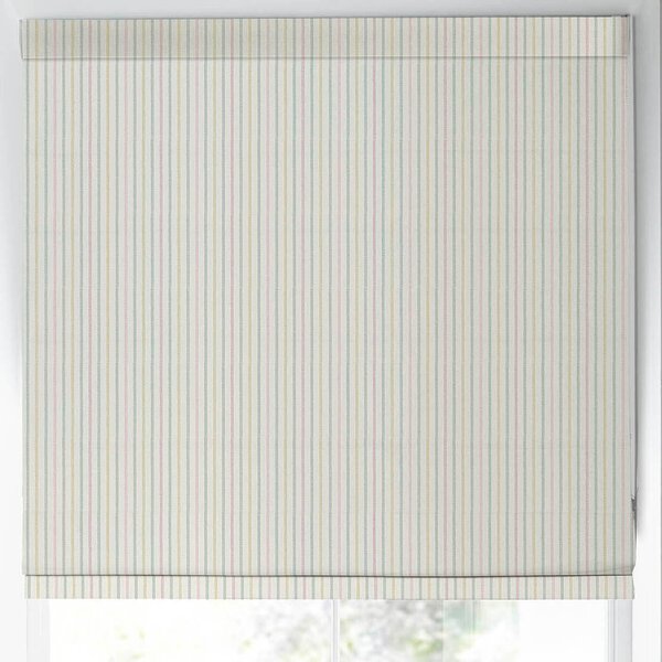 Laura Ashley Candy Stripe Made To Measure Roman Blind Pale Ochre