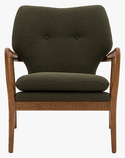 Jean Mid-Century Armchair in Green