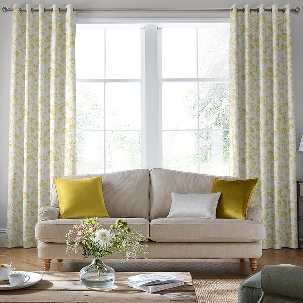 Laura Ashley Aria Made To Measure Curtains Ochre