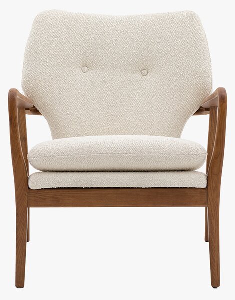 Jean Mid-Century Armchair in Cream
