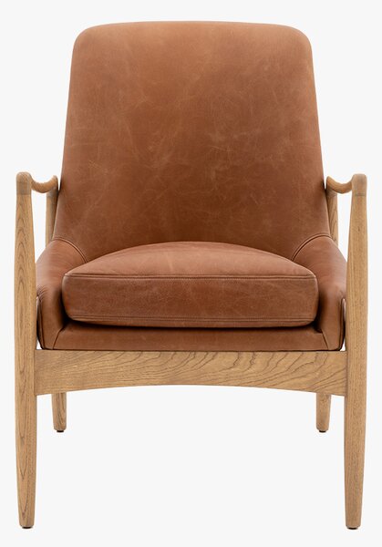 Dandy Armchair in Brown Leather
