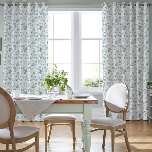 Laura Ashley Rambling Rector Made to Measure Curtain Blue Sky