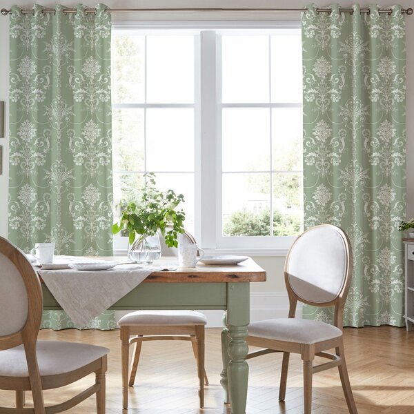 Laura Ashley Josette Made To Measure Curtains Fresh Green