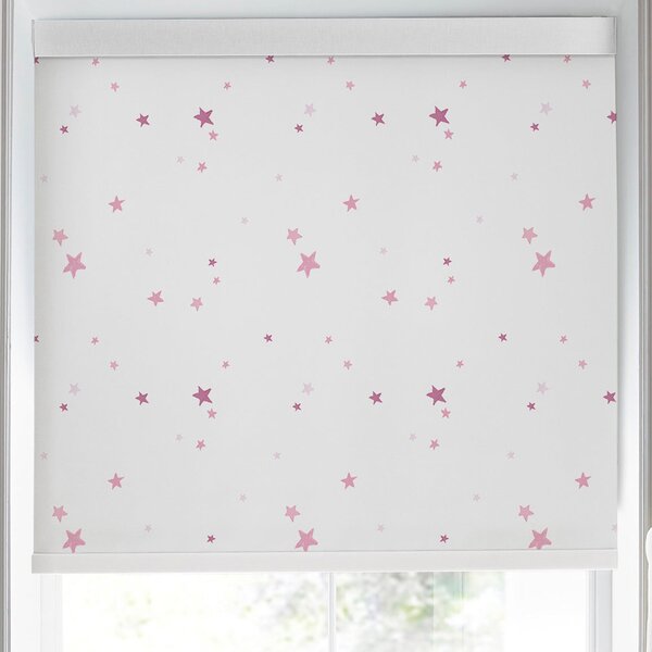 Laura Ashley Painterly Stars Blackout Made To Measure Roller Blind Pink