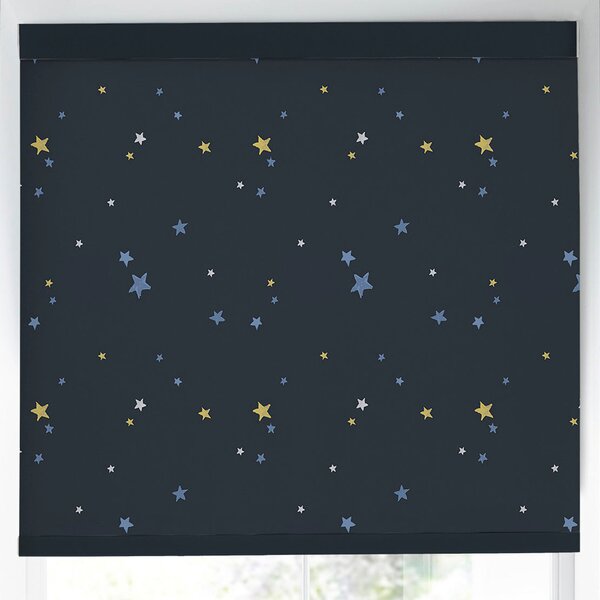 Laura Ashley Painterly Stars Blackout Made To Measure Roller Blind Midnight
