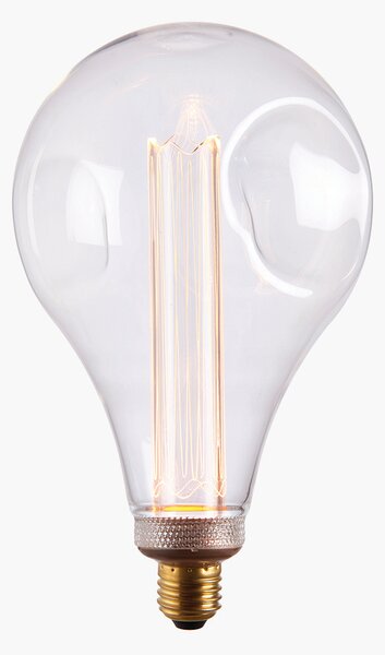 Ana Large LED dimpled globe shaped bulb with clear glass
