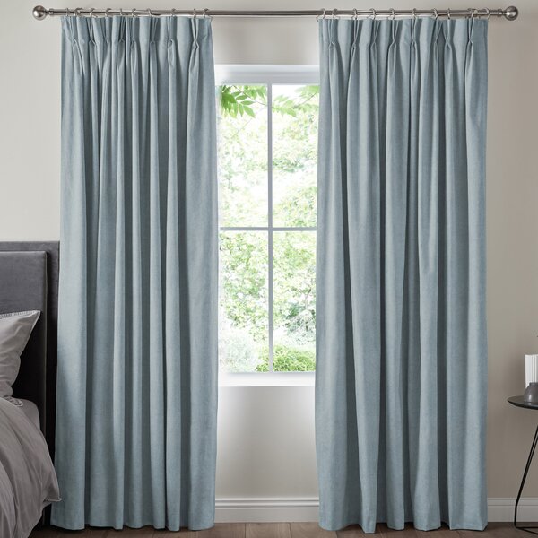 Florence Velvet Made To Measure Curtains Sky