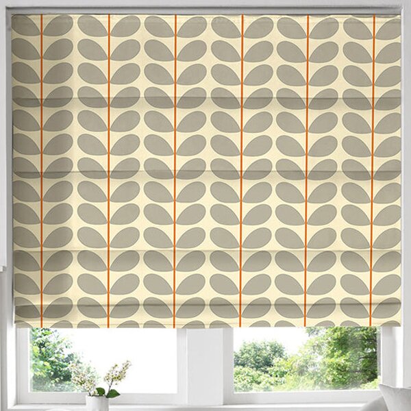 Orla Kiely - Two Colour Stem Roman Blind Warm Grey