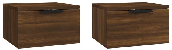 Wall-mounted Bedside Cabinets 2 pcs Brown Oak 34x30x20 cm