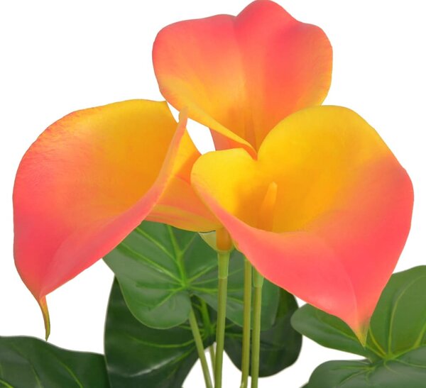 Artificial Calla Lily Plant with Pot 45 cm Red and Yellow