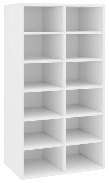 Shoe Rack White 54x34x100.5 cm Engineered Wood