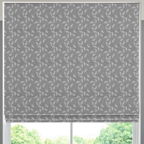 Leaf Vine Made to Measure Roman Blind Graphite