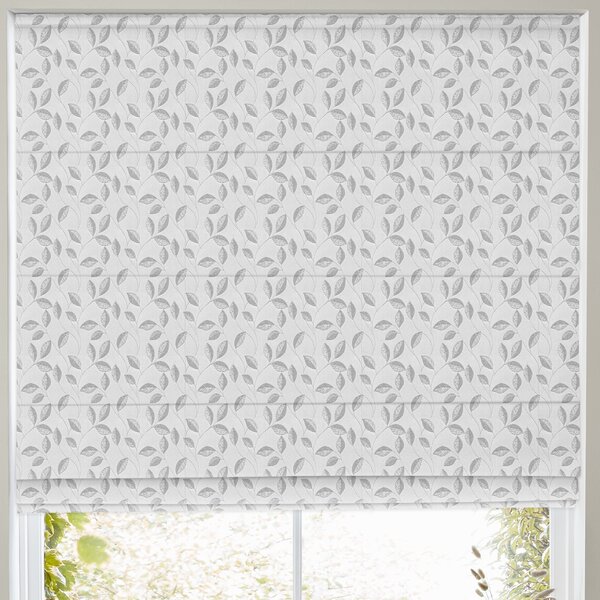 Leaf Vine Made to Measure Roman Blind Platinum