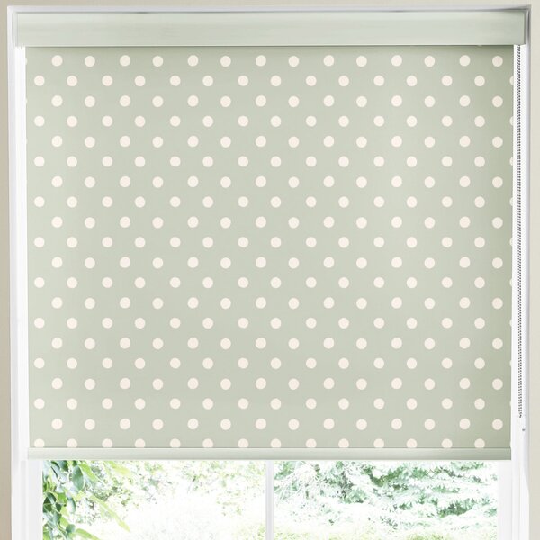Cath Kidston Button Spot Made To Measure Blackout Roller Blind Aloe