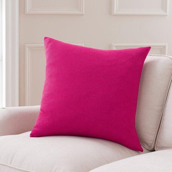 Barkweave Square Cushion Magenta