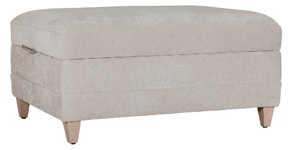 Texarkana Fabric Storage Ottoman With Oak Legs In Natural