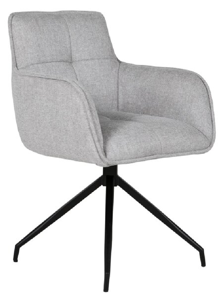 Thornville Fabric Dining Chair With Black Legs In Natural