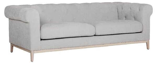 Texarkana Fabric 3 Seater Sofa With Oak Legs In Natural