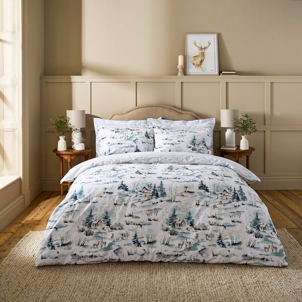 Dorma Winter Woodland Brushed Cotton Duvet Cover and Pillowcase Set