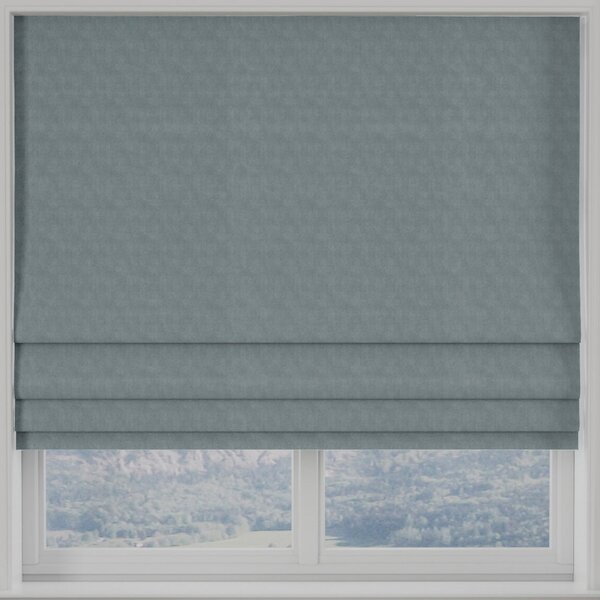 Turin Velvet Made to Measure Roman Blind Grey
