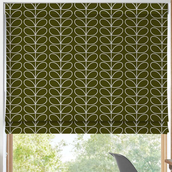 Orla Kiely Linear Stem Made to Measure Roman Blind Kelp