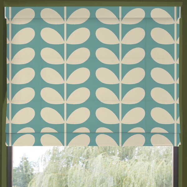 Orla Kiely Jumbo Solid Stem Made to Measure Roman Blind Duckegg