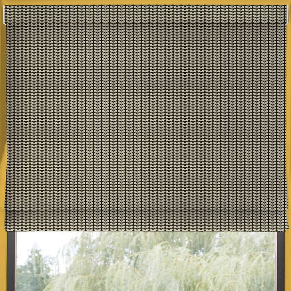 Orla Kiely Tiny Stem Made to Measure Roman Blind Black