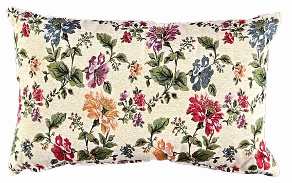 Daro Tapestry Natural Floral Rectangular Cushion