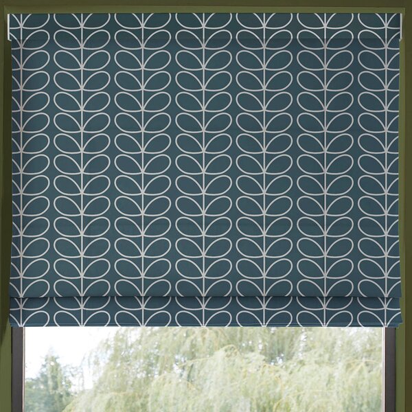 Orla Kiely Linear Stem Made to Measure Roman Blind Marine
