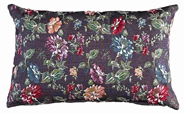 Daro Tapestry Blackcurrant Floral Rectangular Cushion