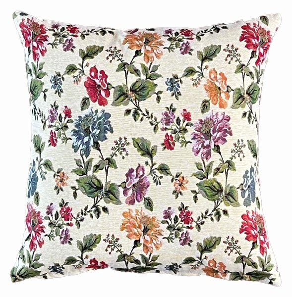 Daro Tapestry Natural Floral Square Cushion