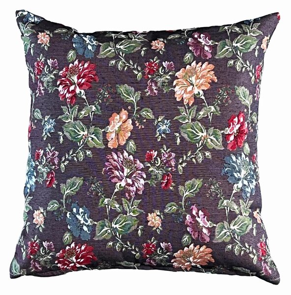 Daro Tapestry Blackcurrant Floral Square Cushion