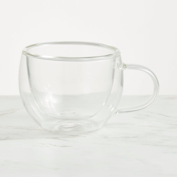 Double Wall 50ml Clear Glass Cup Clear