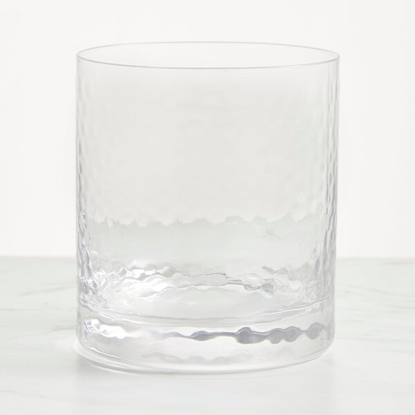 Hammered Clear Glass Tumbler Clear