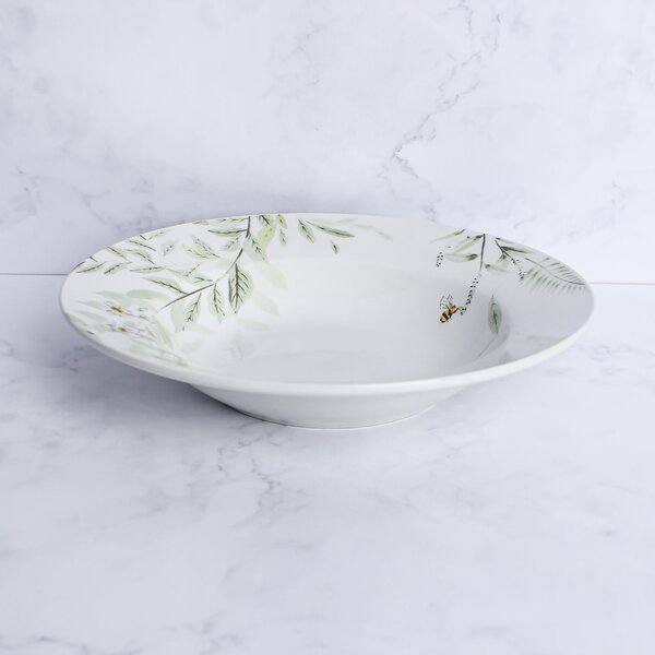 Willow Trail Sage Porcelain Pasta Bowl Sage (Green)