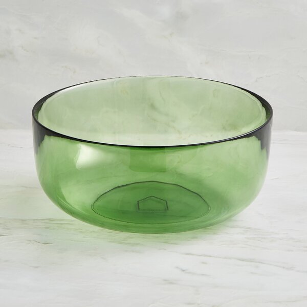 Elements Green Glass Serving Bowl Green